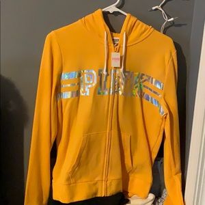 Yellow PINK zip up